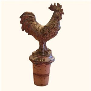 WTU vintage pewter rooster bottle stopper unique collectiblee